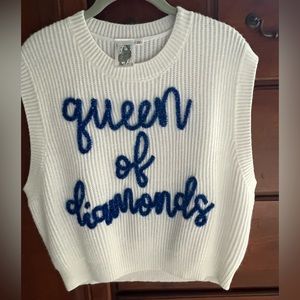 Queen of Diamonds Sweater Vest size X-Small